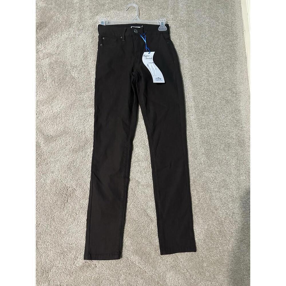 NWT Women’s Royalty For Me Hyper Stretch Skinny Pants Clove Dark Brown 6P